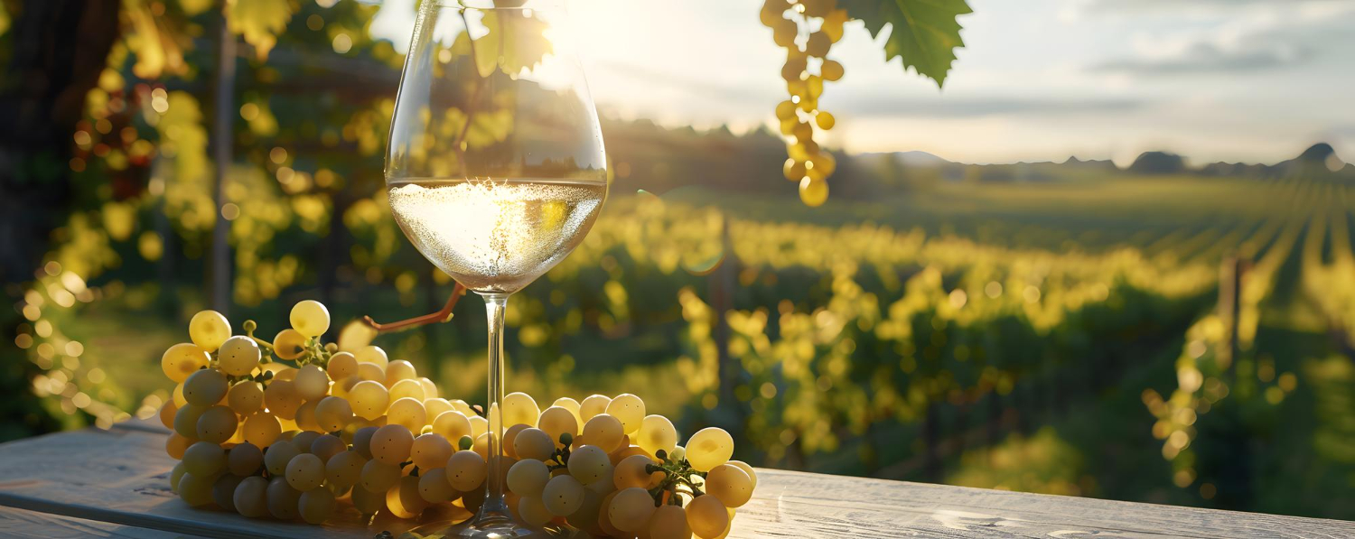 Tokaj-Hegyalja borvidéki táj – szőlőhegyek és falukép Erdőbénye felé